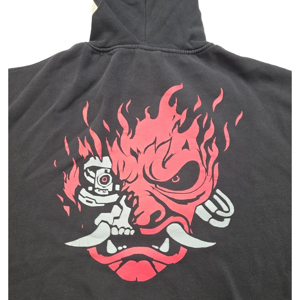 SAMURAI V's Jinx Hoodie 2XL Full Zip Cyberpunk 2077 Front Back Arm Graphics